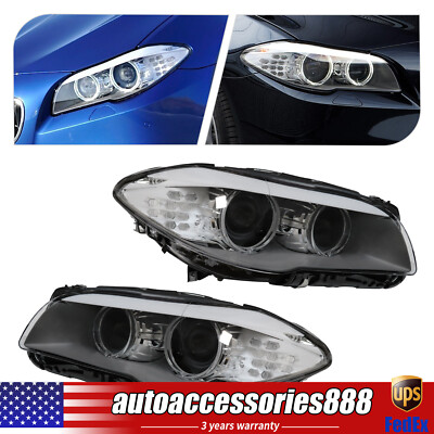 Pair Xenon Headlights LH+RH Side For 2011-2013 BMW 5 series F10 550i 535i 528i