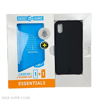 Gadget Guard Essentials Black Ice Screen Protector iPhone X XS Phone Case