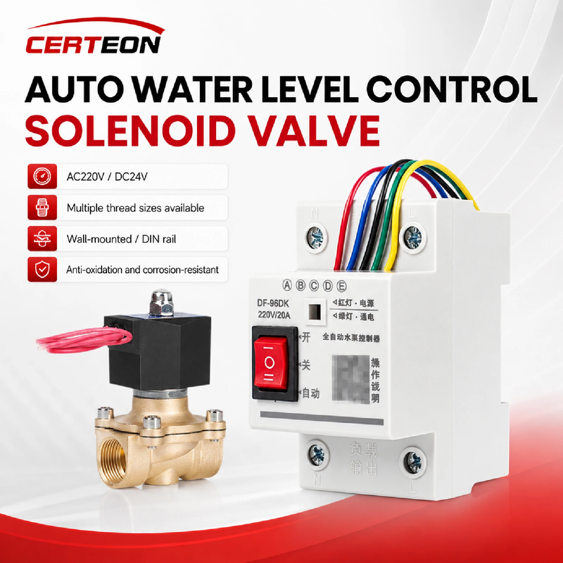 Auto Water Level Control Solenoid Valve DF-96DK for Water Tank Pool Well Liquid