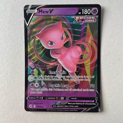 Pokémon Fusion Strike #113/264 Mew V Full Art Foil Ultra Rare