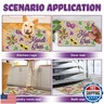 Moucuny Mardi Gras Doormat Indoor Outdoor 17'' x 29'' Mardi Gras Mask Front Door Mat Washable Non Slip Backing Rubber Floor Rug for Porch Entry Stair Kitchen Bathroom Decor