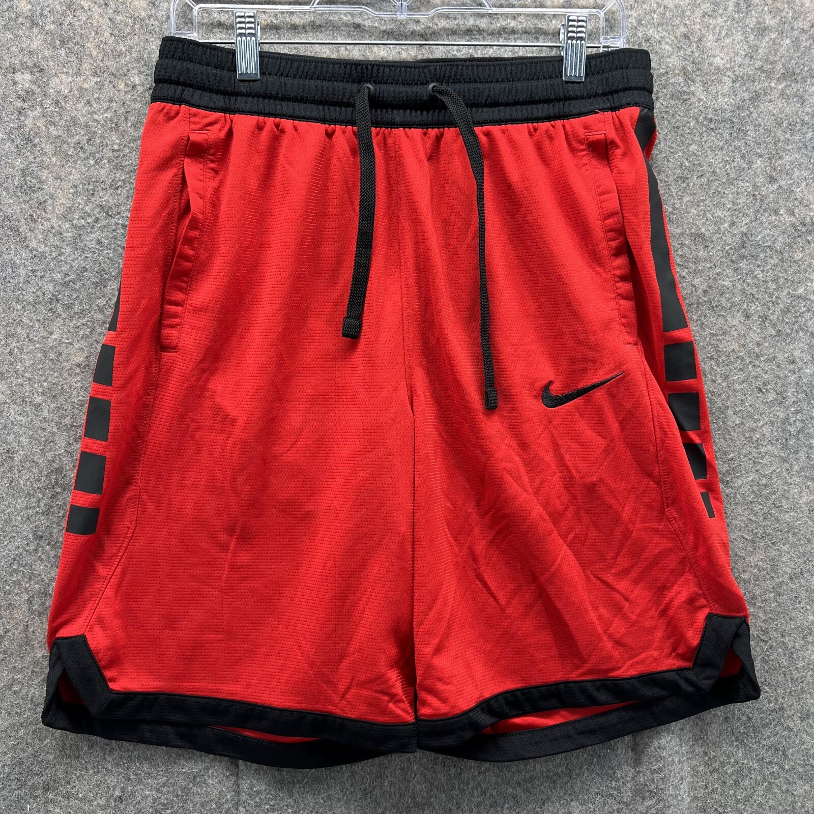 black and red nike shorts men