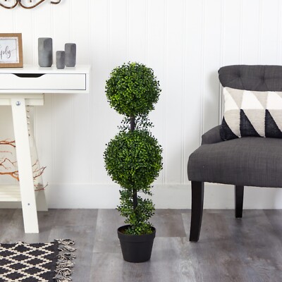 34  Boxwood Double Ball Topiary Artificial Tree UV (Indoor/Outdoor) Home Decor.