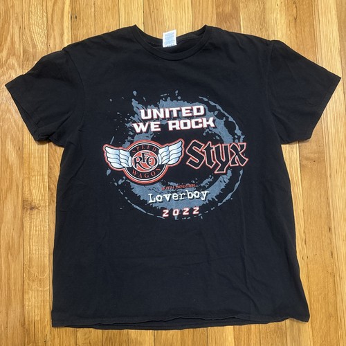 Styx REO Speed Wagon Loverboy 2022 Concert Tour T-Shirt Size