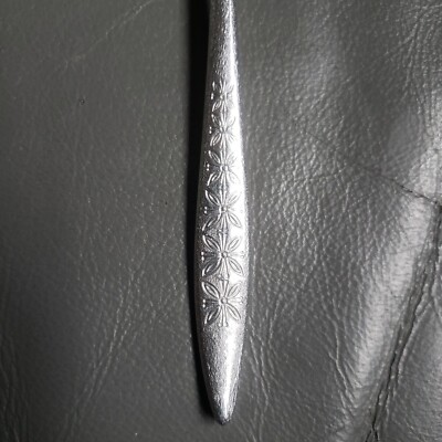 Nasco La Canada Stainless Pierced Spoon Server Flatware Textured Japan Cosmos