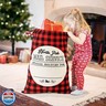 LessMo Christmas Santa Sack - Large Canvas Gift Bag with Drawstring, Reusable Personalized for Xmas Package Storage and Party Supplies Favors