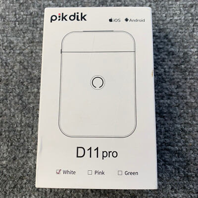 Pik Dik Mini Bluetooth Label Maker - D11 PRO  / IOS & Android  New Open Box 