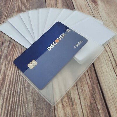 AG Wallets 10 Pack Horizontal Clear Plastic ID Credit Card Protector Sleeve