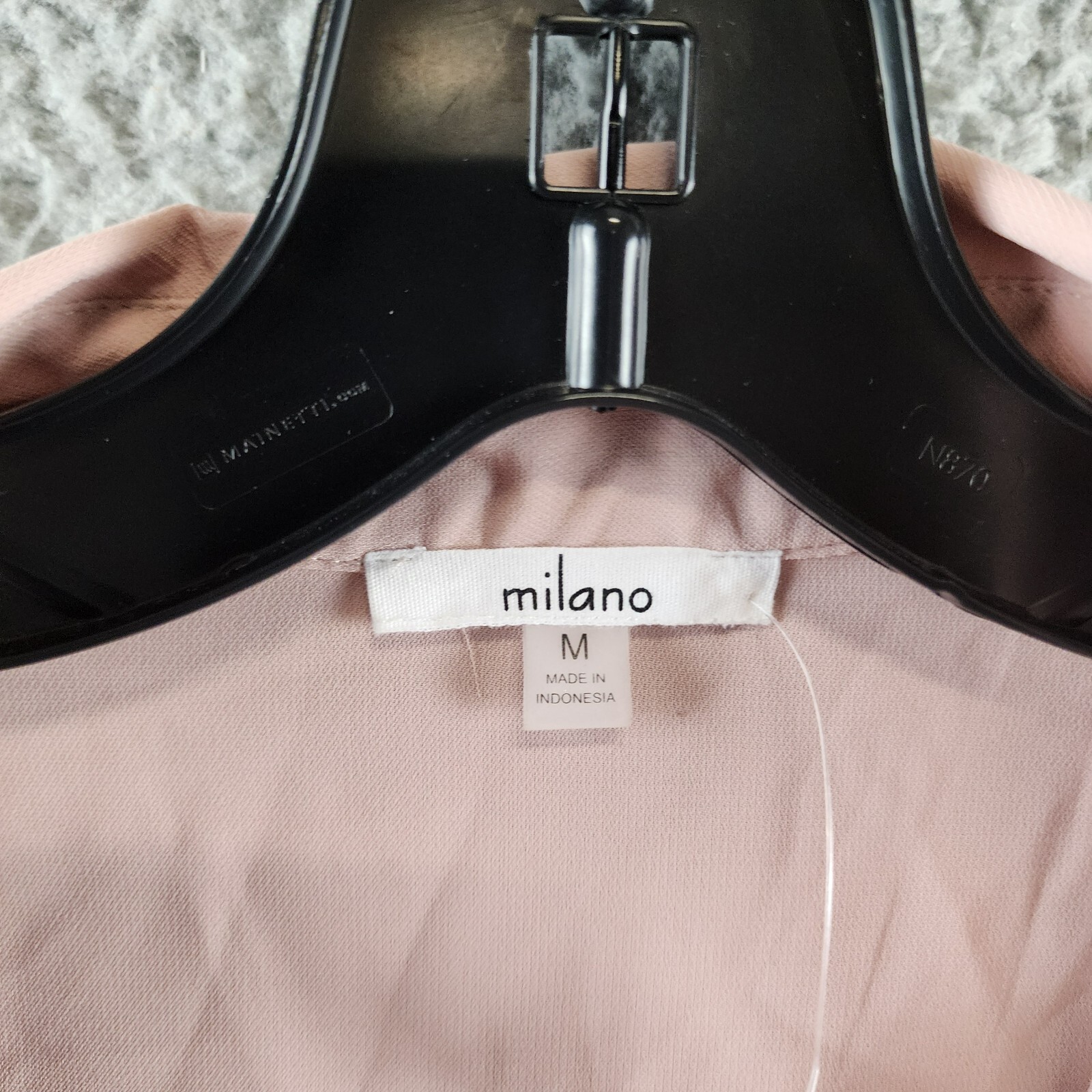 Milano Collared Henley Blouse Women's Medium Mauve Solid Long Sleeve Pullover - Picture 4 of 17