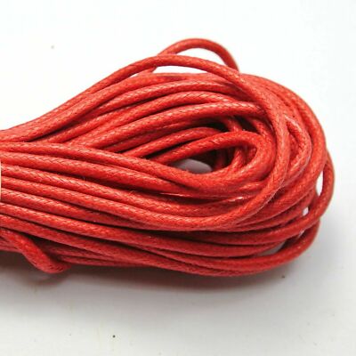 30 Meters Red Waxed Cotton Beading Cord Thread Line 2mm Jewelry String