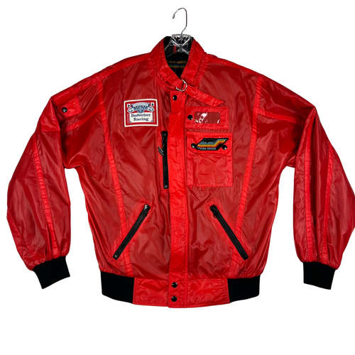 Vintage Budweiser Racing Jacket XL Bomber Style Auto Carrera