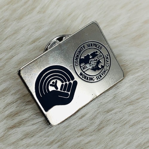 United Way & AFL CIO Union Community Services Silver Tone Lapel Pin