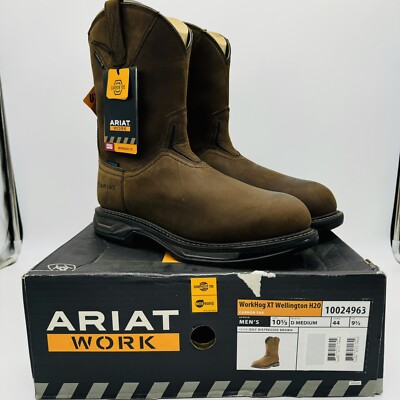 Ariat WorkHog XT 10.5 Inch Waterproof Carbon Toe Wellington 10024963 D Medium