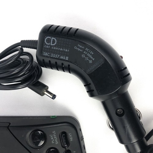 Magnavox Portable CD Player Dual D/A Converter Car Cassette Adapter & Headphones