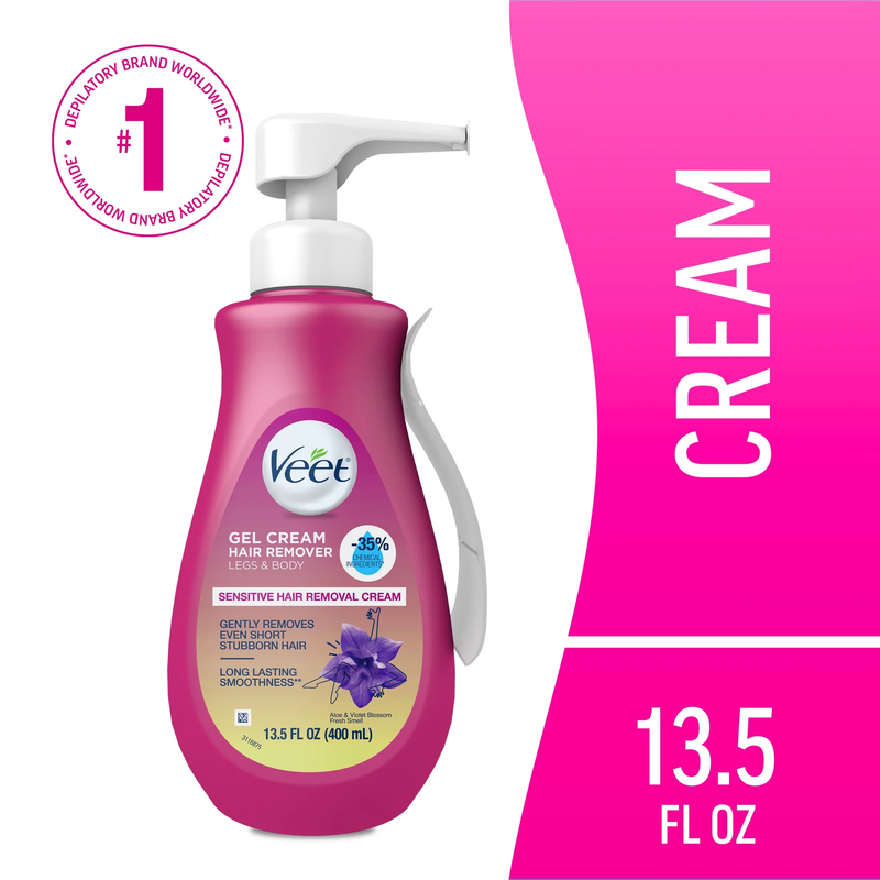 Hair Removal Cream, Body Hair Remover for Women, Sensitive Skin, 13.5 FL OZ