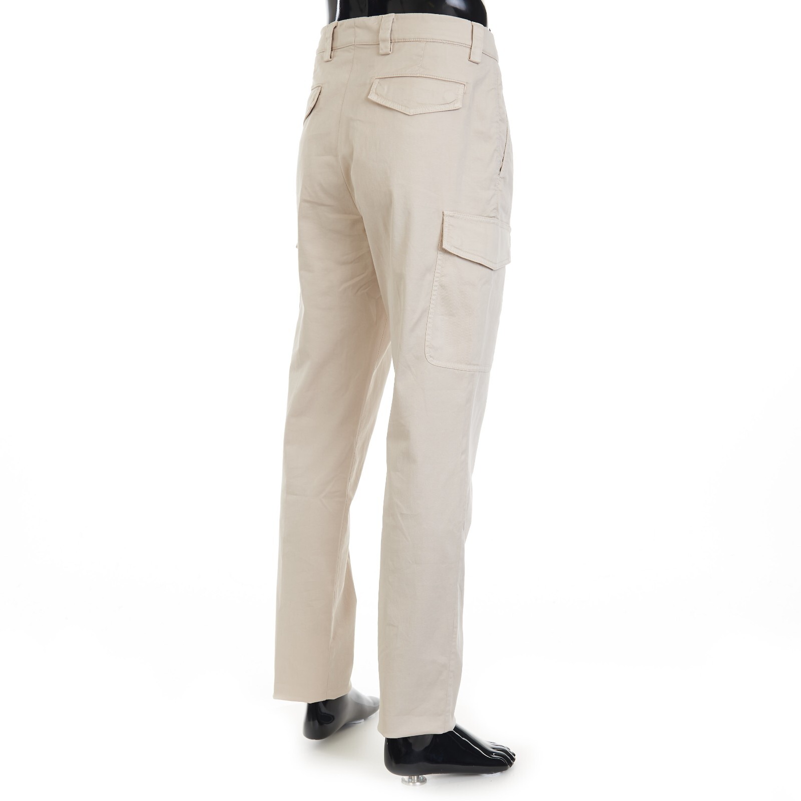 Pre-owned Brunello Cucinelli 895$ Cargo Trousers - Pima Cotton Gabardine, Leasure Fit In Beige