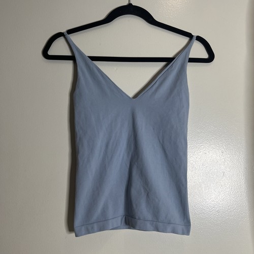 Бесшовная майка Free People с V-образным вырезом Cami blue XS/S