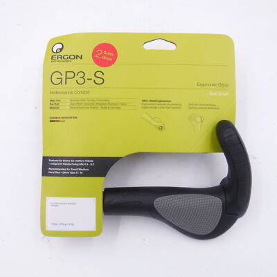 Pair of Ergon GP3-S Bicycle Handlebar Grips Small Black/Gray