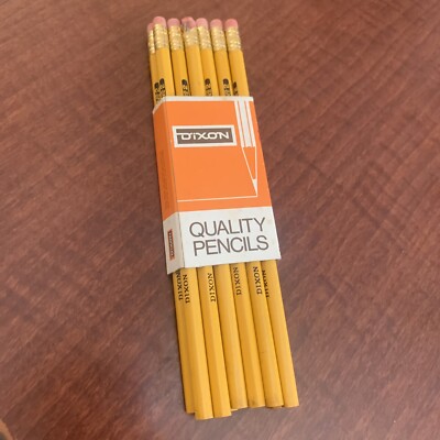 Vintage NOS 12 Pencils Dixon Student 1285 No.2