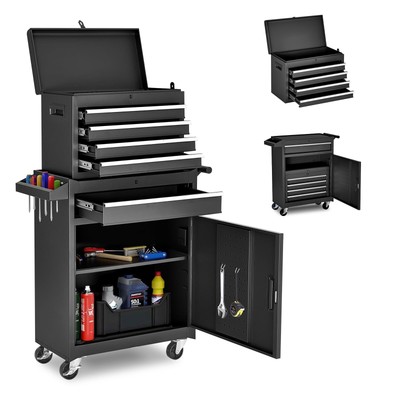 Tool Chest,5-Drawer Rolling Tool Storage Cabinet with Enhanced Packaging, Det...