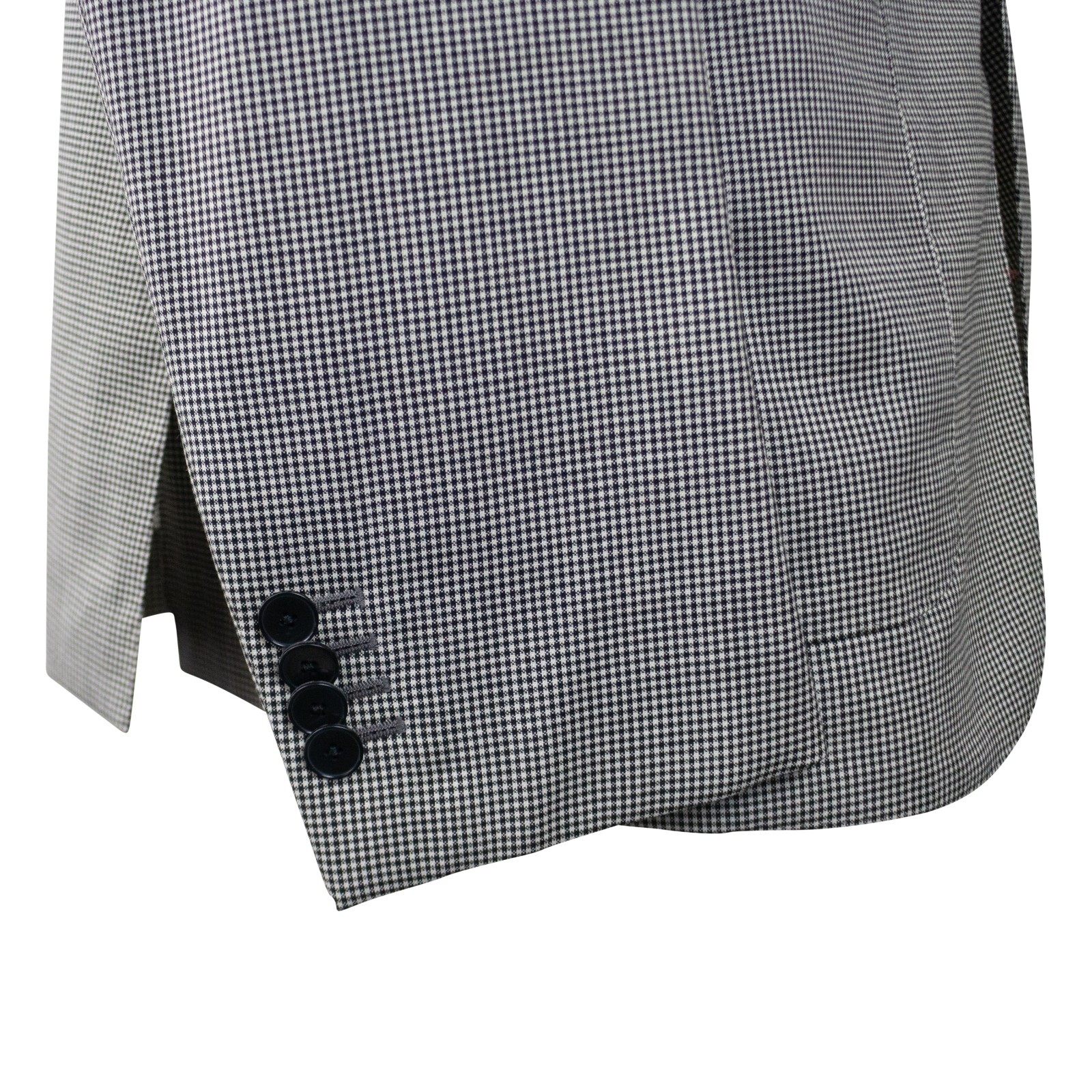 Pre-owned Caruso Black & White Houndstooth Single Breasted Suit 8r Size 50 $1995