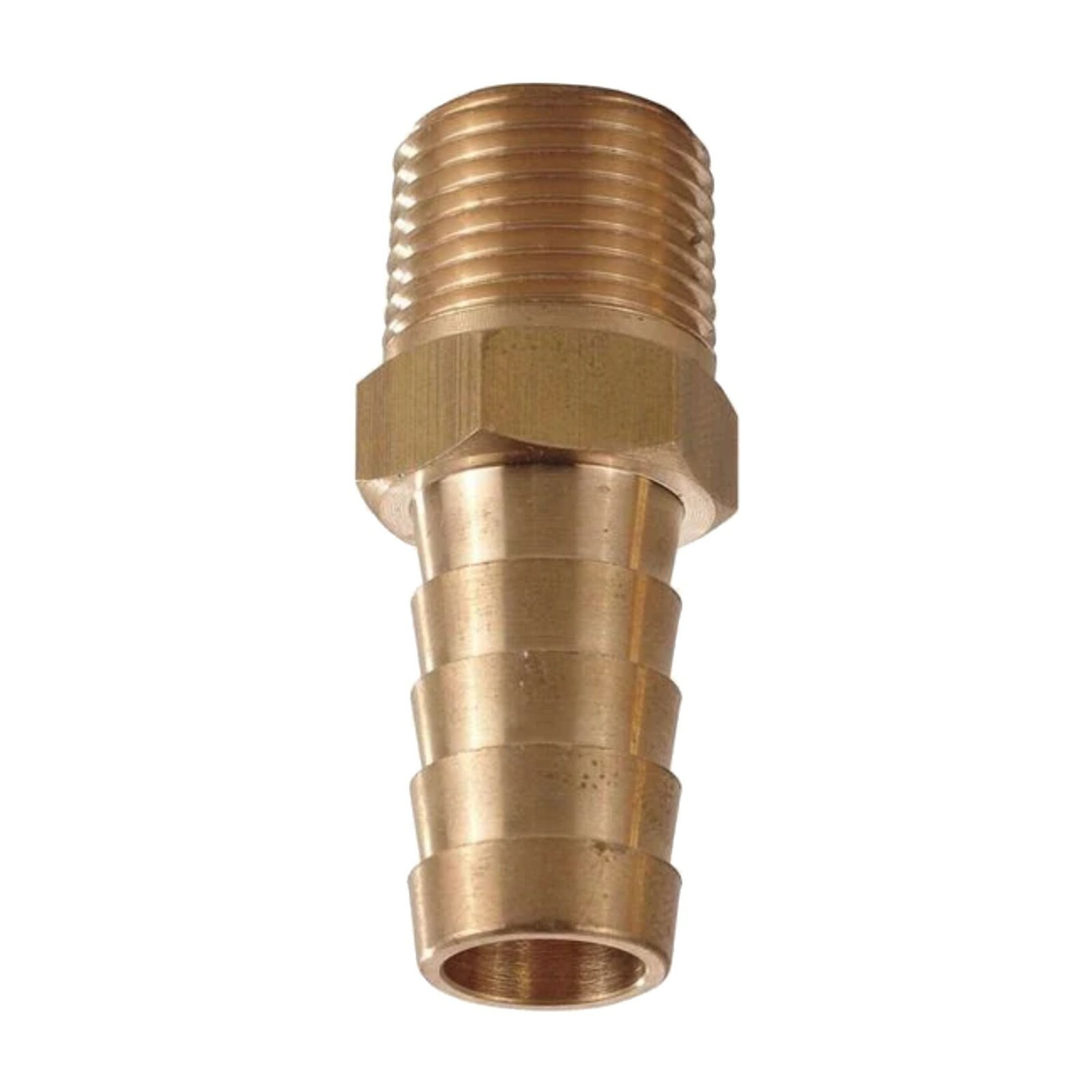3/8" Brass Hose Barb Nipple X 1/4" Male NPT Threads for CO2, Gas, Air PACK OF 4