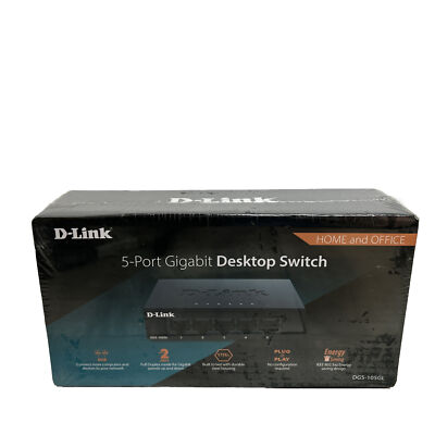 D-Link DGS-105GL/E network switch Unmanaged Gigabit Ethernet (10/100/1000) Black