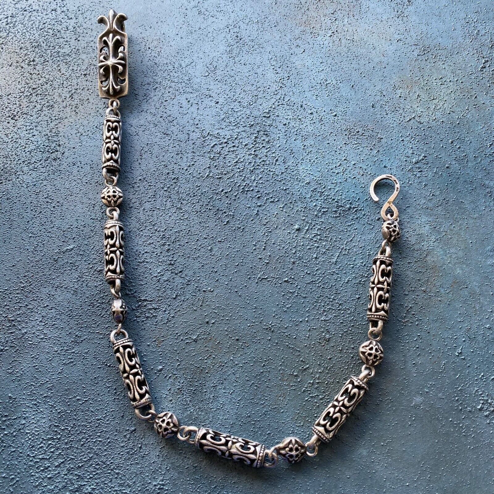 A&G Wallet Chain Sterling Silver 925 Gothic Cross Roller A&G Wallet Chain Sterling Silver 925 Gothic Cross Roller