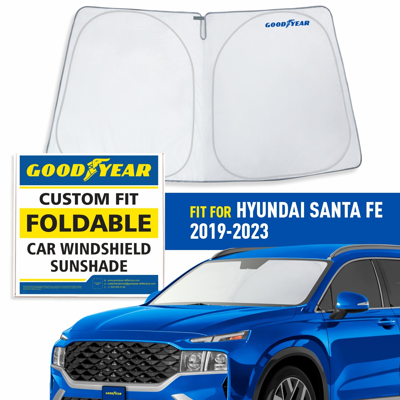 Sun Protector Cover Car Auto Windshield Sun Shade for 2019-2023 Hyundai Santa Fe