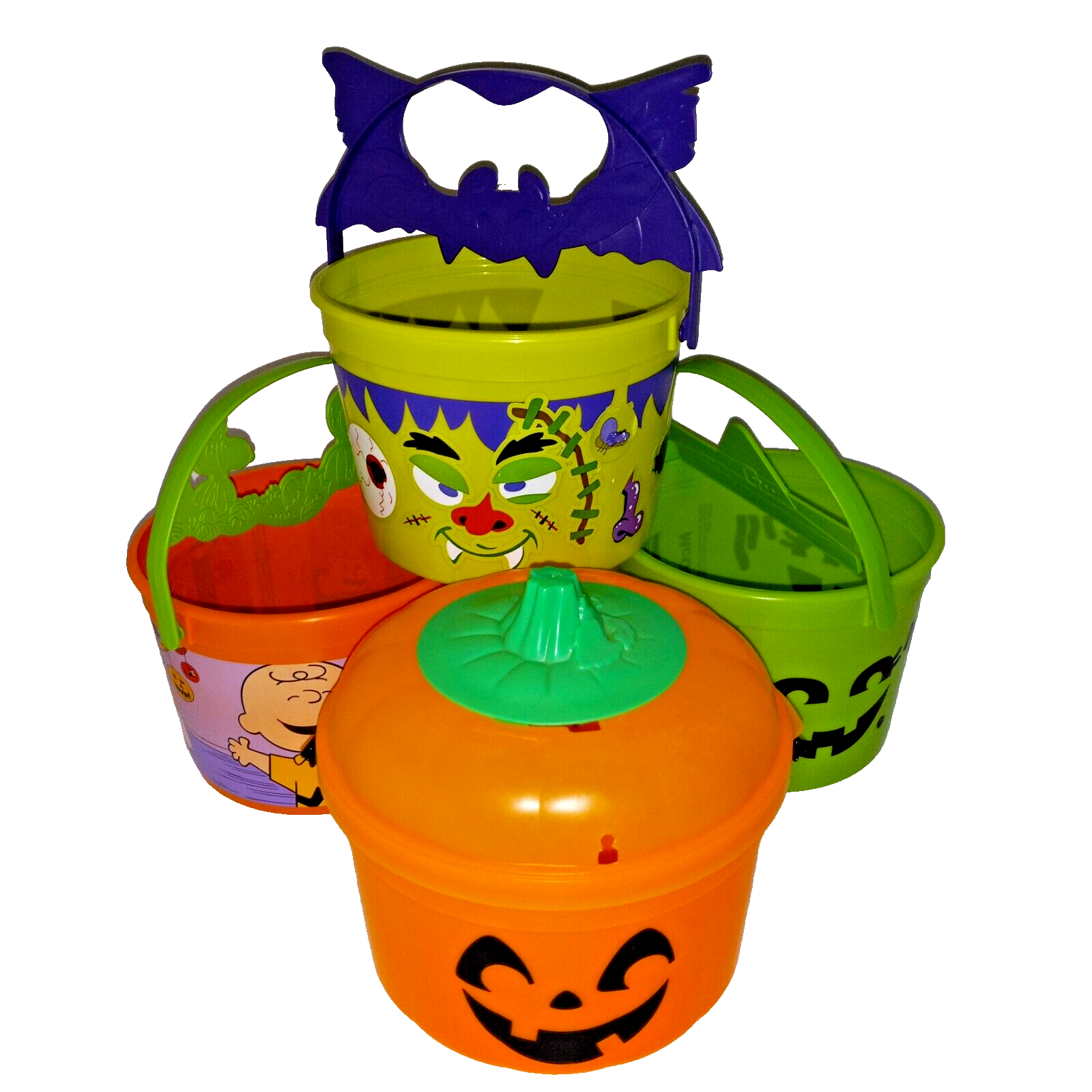 PAIL OUT 廃盤 Vintage McDonalds Halloween Buckets Pumpkin Charlie Brown 2