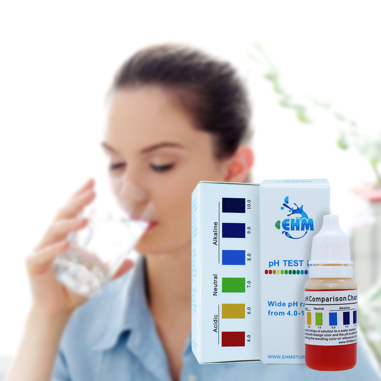 Alkaline Water pH Test Liquid Kit for Drinking Water Measures pH Level of Water