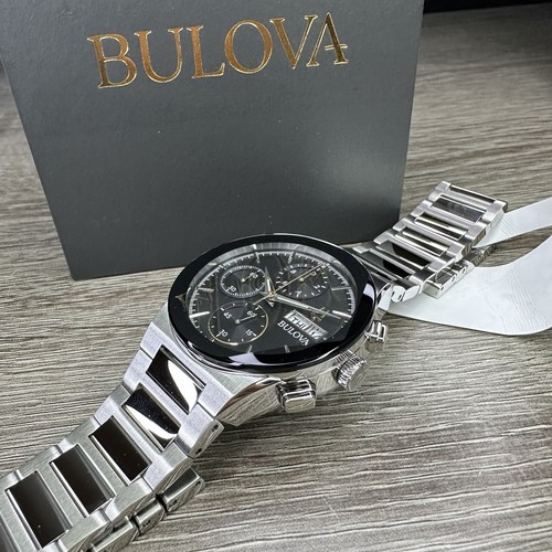 Pre-owned Bulova New✅  Millennia Chronograph Silver Day Date Men's Watch 41mm 96c149 $575