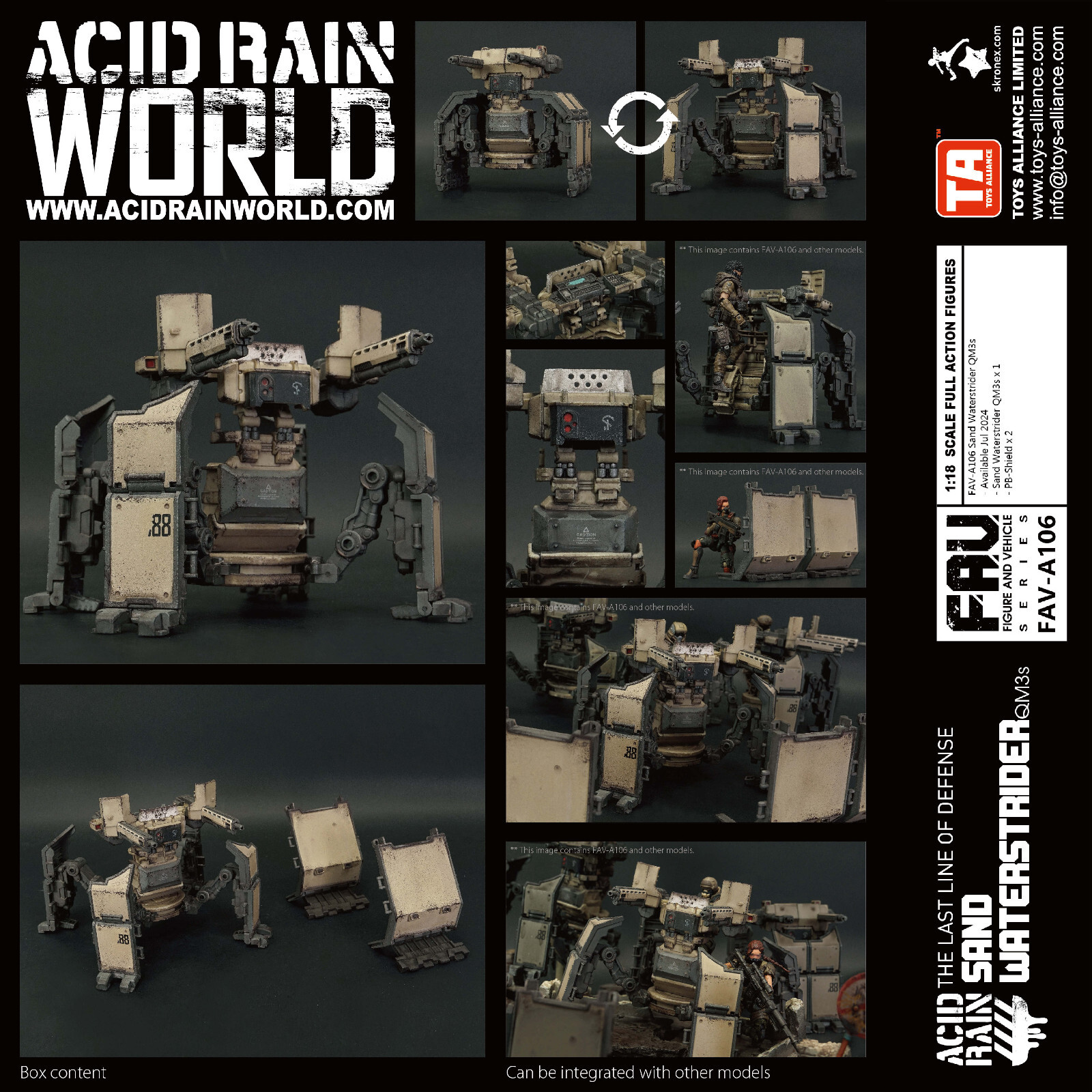ACID RAIN WORLD Sand Waterstrider QM3s FAV Defense 1/18