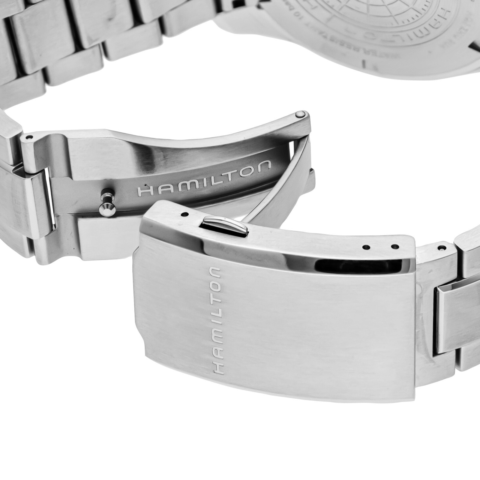 Pre-owned Hamilton H76722131 Kahki Aviation Black Quartz Stainless Steel