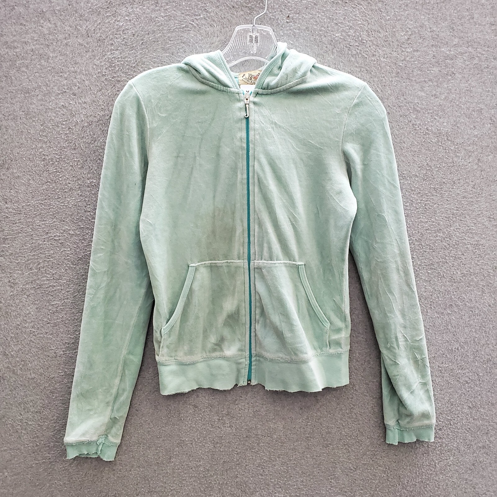 VINTAGE Juicy Couture Junior Sweatshirt Medium Blue Hoodie