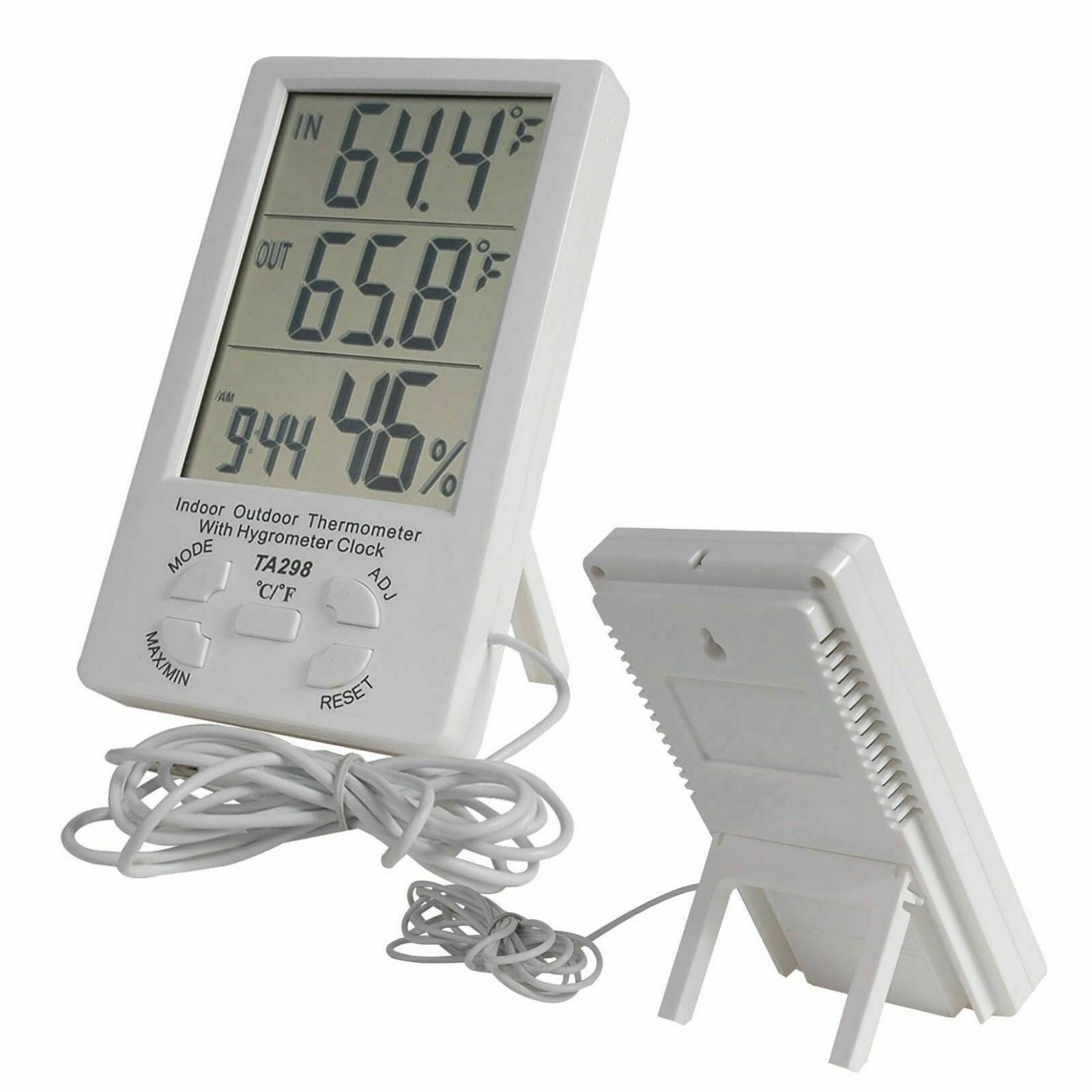 Termometro Igrometro Digitale Temperatura Umidita' Sonda Esterno Interno Ta-298