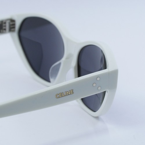 Pre-owned Celine Cl40251u 25a Shiny Ivory/smoke 57-15-140 Sunglasses Authentic In Gray