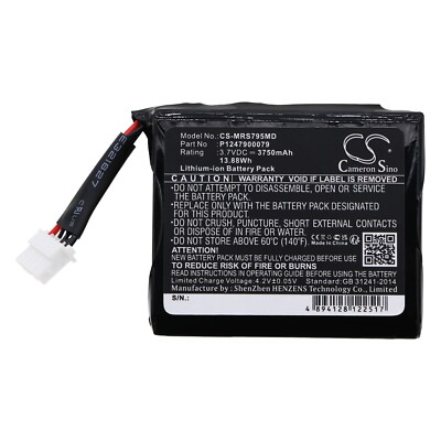 Batterie 3750mAh 23794 P1247900079 Pour Masimo Pulsoximeter type 4676 (23794)