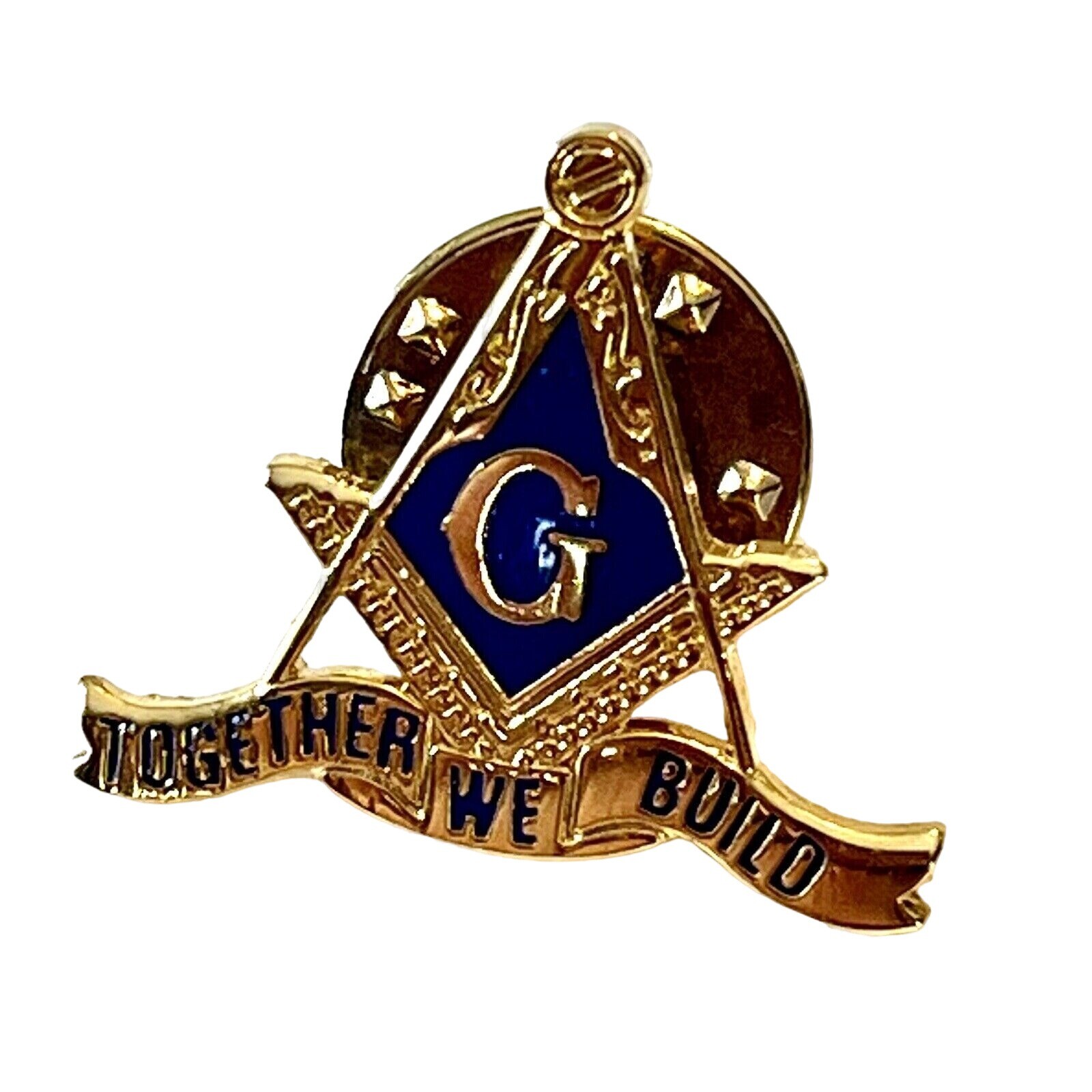 フリーメイソンFreemasonryBピンズ2pinセットヴィンテージ Vintage Freemason Masons Pin G Square Compass Together We