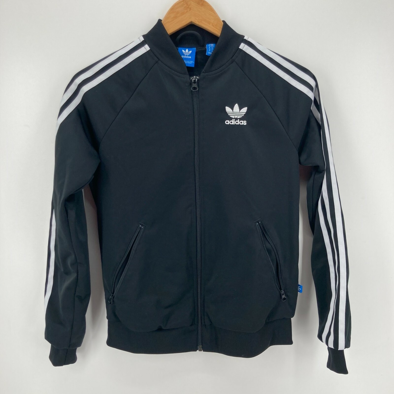 Спортивная куртка Adidas Jacket Women's XS Black Full Zip Mock Neck Three  Stripes Logo: купить с доставкой из США, цена 2 732 руб - (124824719208)