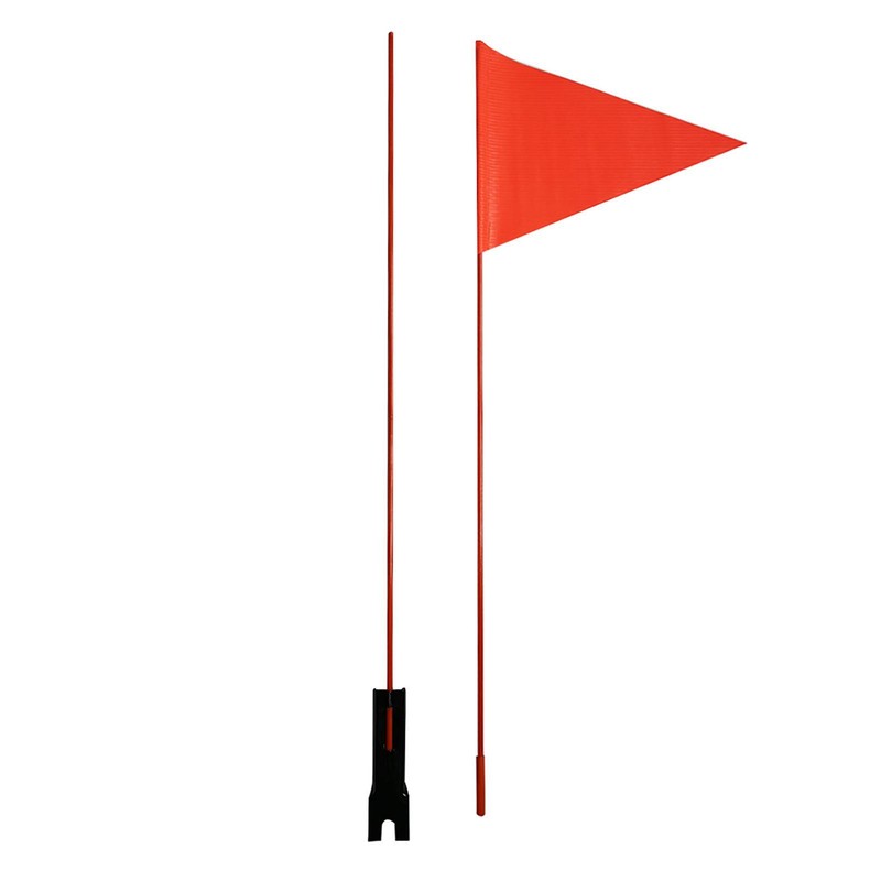 Bike Safety Flag with Fiberglass Pole - Bicycle Trailer Safety Flag