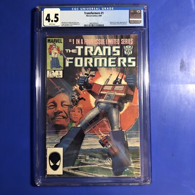 TRANSFORMERS #1 CGC 4.5 1ST PRINT 1ST APPEARANCE AUTOBOTS DECEPTICONS COMIC 1984