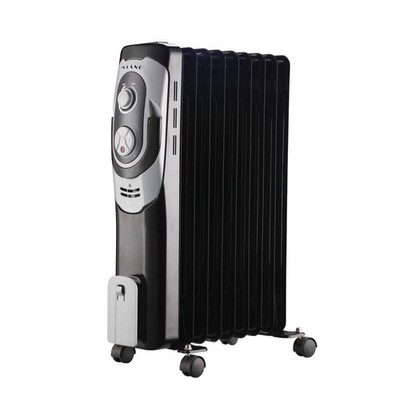 Kiano Heater 20 Ölradiator 2000W 9 Rippen Thermostat Heizkörper Schwarz OUTLET