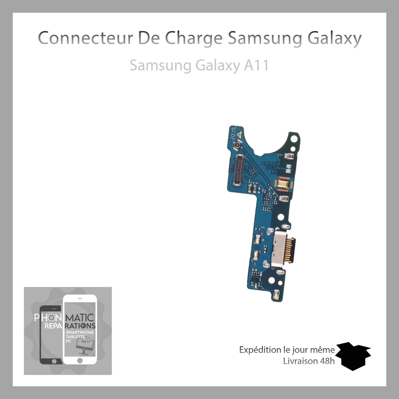 USB Type C 2.0 Fast Charging Connector and Mic for Samsung Galaxy A11