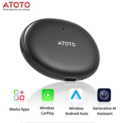 ATOTO AD5 Android 12 Wireless Carplay AI BOX Android Auto GPS BT Adapter Dongle
