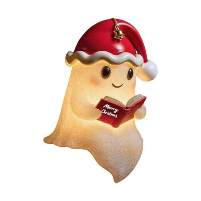 Ghost Reading Book Lamp Halloween Decor Lighting for Mantle Home Christmas