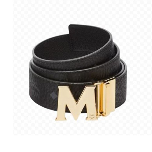 MCM Claus Reversible Belt Black Gold Buckle MXBAAVI03BK001 8809675890853 eBay
