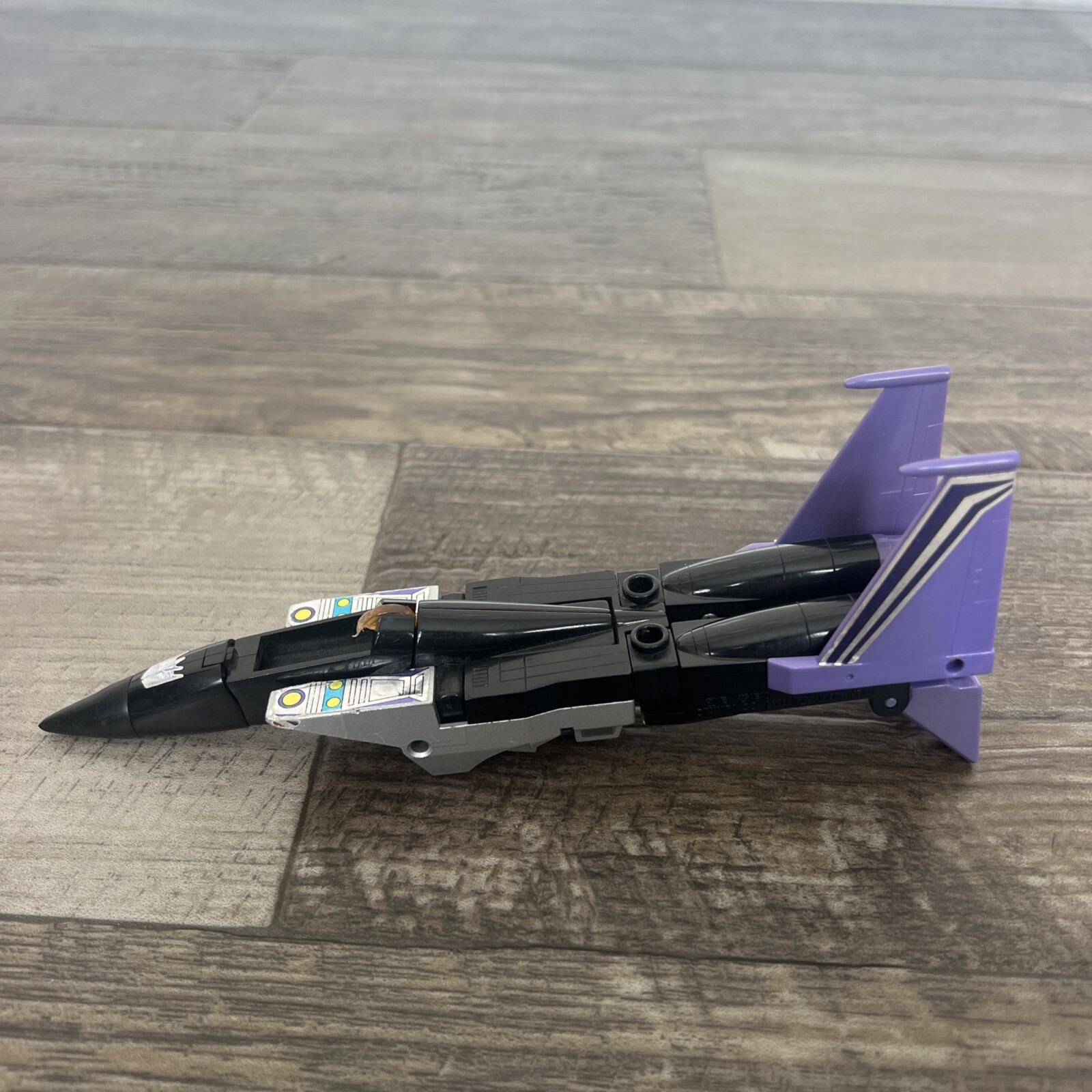 Skywarp 1985 Vintage G1 Transformers F-15 Fighter Hasbro Incomplete Broken