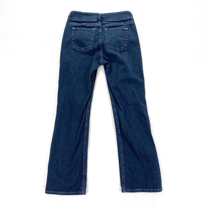 boot cut blue jeans