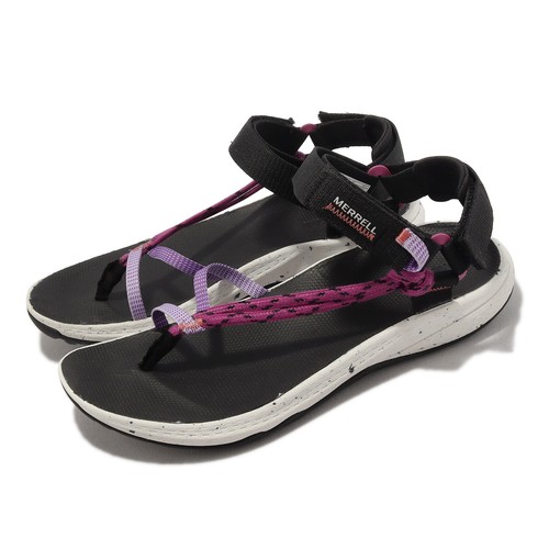 

Женские повседневные сандалии с ремешком Merrell Bravada Cord WRAP Black Fuchsai Purple J037114, Черный, Bravada Cord Wrap